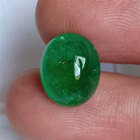 green emerald cabochon  crt natural emerald cabochon etsy