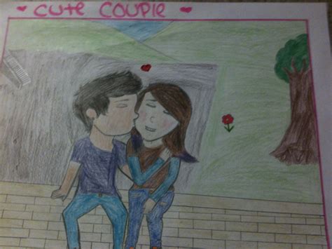 couple posing drawing 7