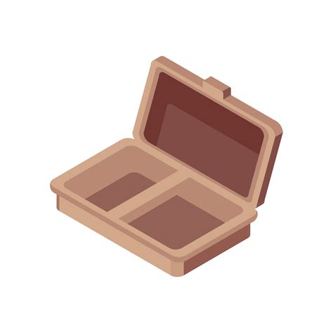 isometric empty lunch box 13830099 Vector Art at Vecteezy