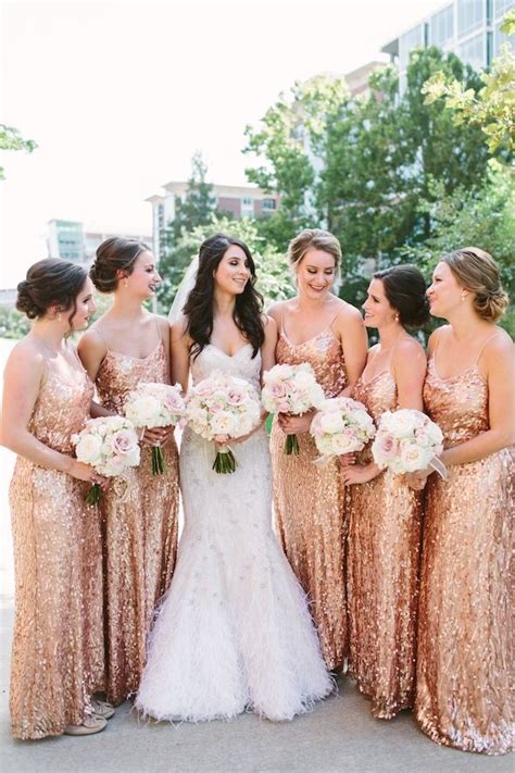 Must-See Rose Gold Bridesmaid Dresses Paired with Blush Bouquets # ...