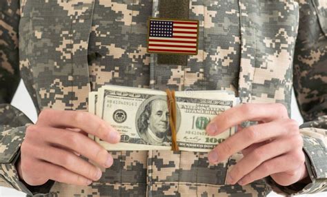 American Military Man with Money Stock Image - Image of camoflauge ...