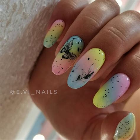 Градиент Омбре на ногтях | Spring nail art, Gel nail art, Spring nails