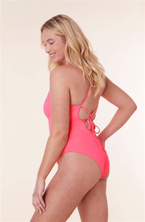 Andie The Fiji Lace-Up Back One-Piece Swimsuit | Nordstrom | One piece