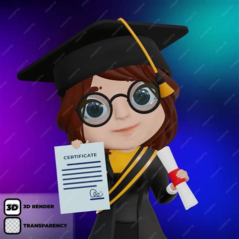 Premium PSD | Beautiful 3d college girl character design and model