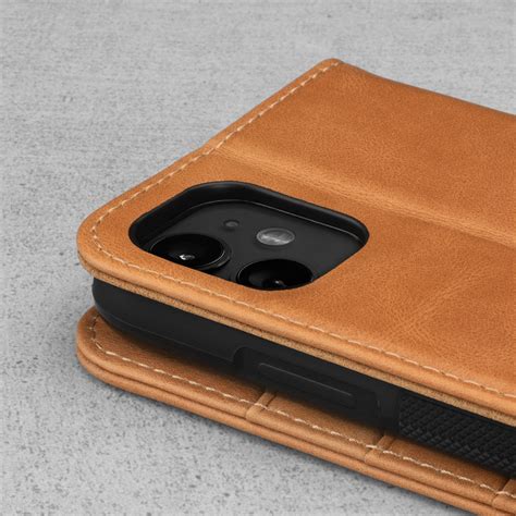 iPhone 11 Leather Case (with Stand function) - Tan - Boot And Bag UK