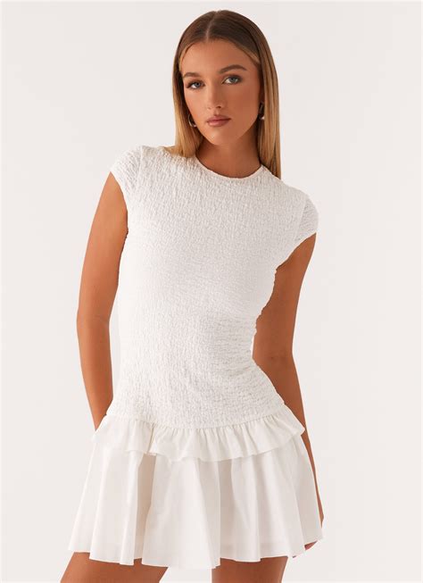 Hopeless Romantic Mini Dress - White – Peppermayo