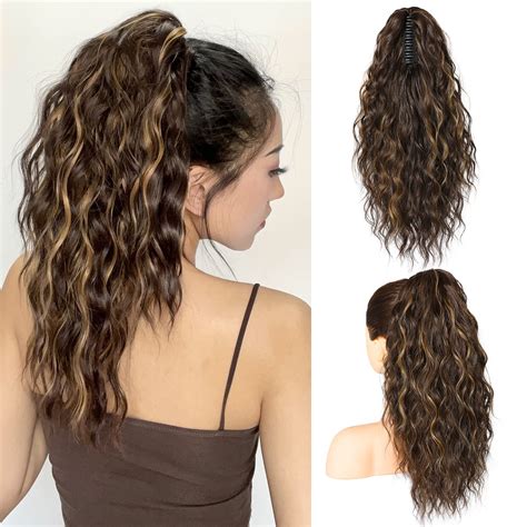 SEIKEA 18" Highlight Ponytail Extension, PT002 Tia Claw Long Multi