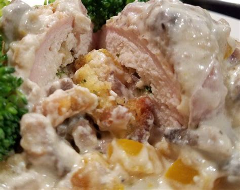 Stuffed Chicken with Mushroom Sauce - Staying on Budget