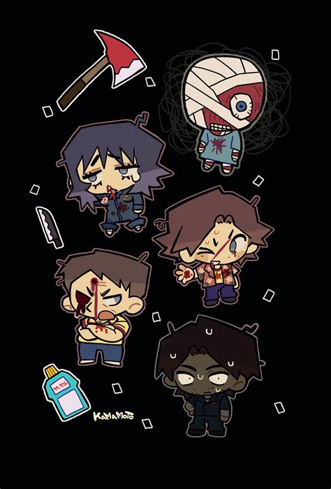 anya, curly, daisuke, swansea, and jimmy (mouthwashing) drawn by