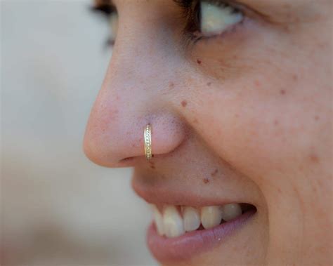 Gold nose ring India nose ring Nose ring Nose hoop Nose | Etsy