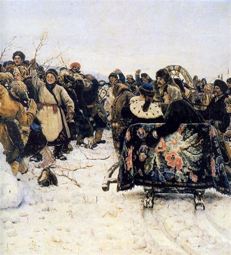Василий Иванович Суриков. Взятие снежного городка. Фрагмент, 1891 ...