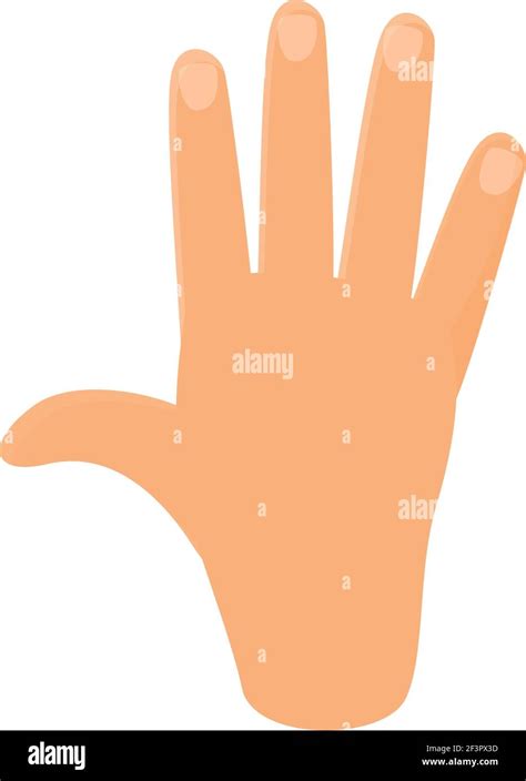 Five fingers hand gesture icon. Cartoon of Five fingers hand gesture ...