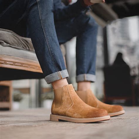 suede chelsea boots men