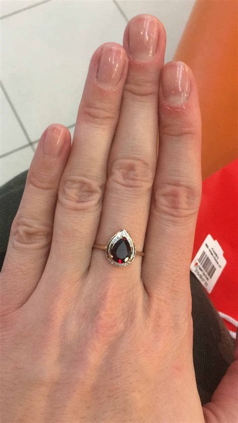 Золотое кольцо с гранатом и бриллиантами SUNLIGHT: розовое золото 585 ...