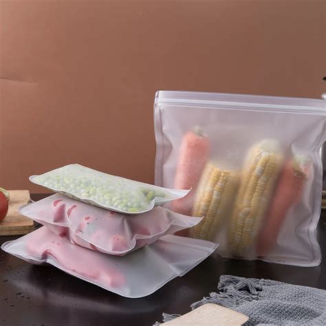 Силиконовый Пакет для хранения пищевых продуктов, многоразовый стоячий ...