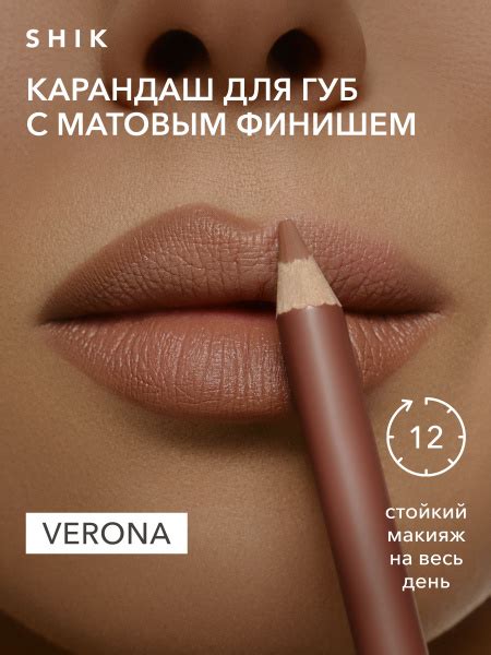 SHIK Карандаш для губ LIP PENCIL стойкий косметический мягкий матовый ...