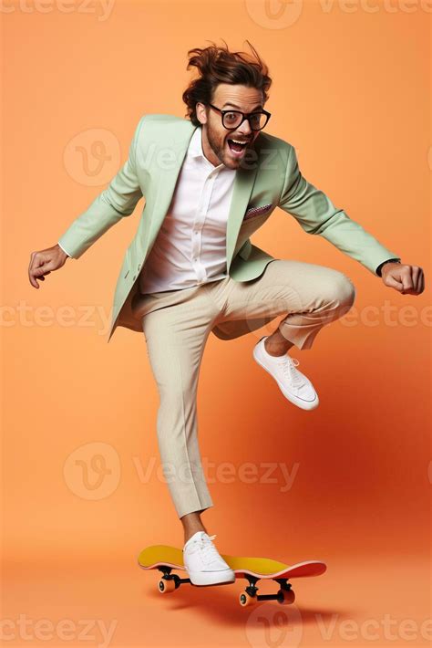 young handsome funny man  glasses brown hair  beard wearing