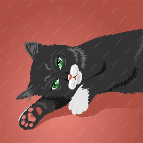 Premium Vector | Lazy cat