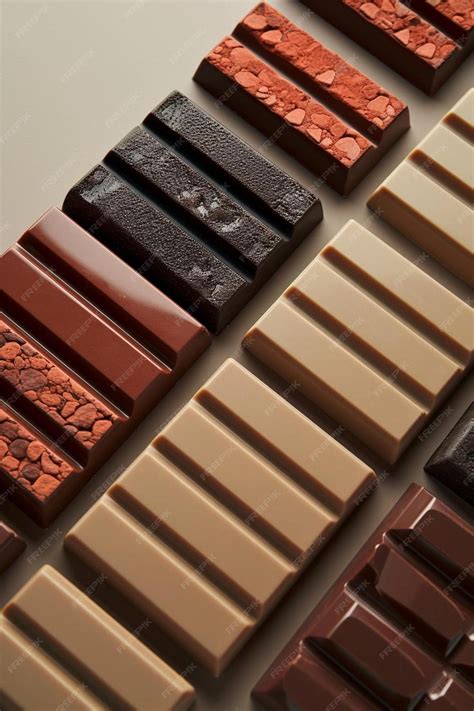 Premium Photo | A close up of a variety of chocolate bars