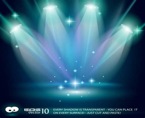 Set of stage with spotlight vector background Vectors graphic art ...
