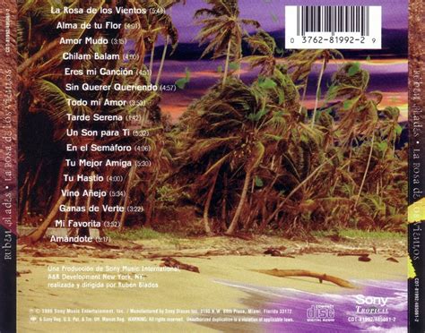 Car tula Trasera de Ruben Blades - La Rosa De Los Vientos - Portada