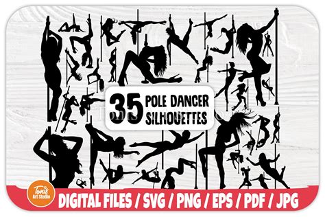 Pole Dancer SVG Bundle | Exotic Dancer Svg | Stripper Svg | Pole Dance