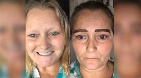 microblading  wrong leaves woman  monster brows salon owner