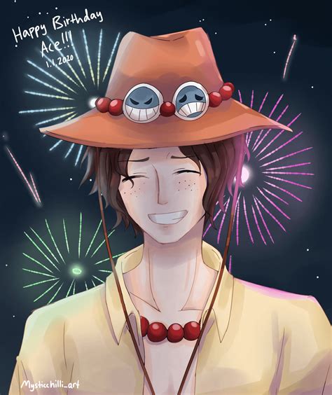 Happy birthday to ace and goda! Here's some fanart I did for best boi