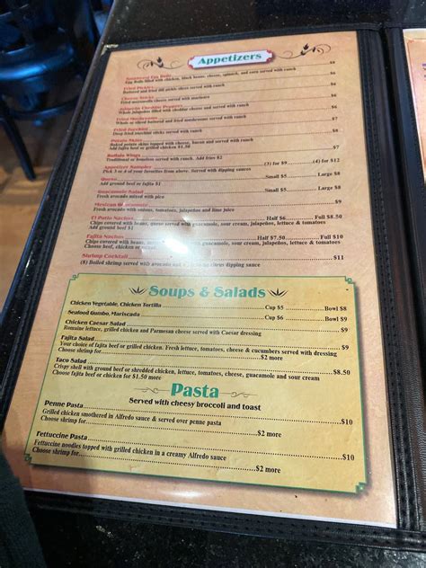 Menu at El Patio restaurant, Angleton, 100 W Magnolia St