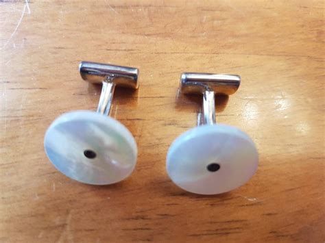 Thomas Pink Cufflinks. Perfect. 925 Silver.pearly White - Etsy