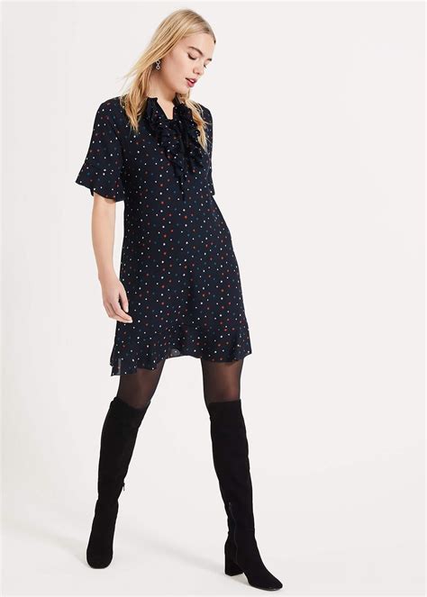 Sarah Star Frill Dress | Phase Eight UK
