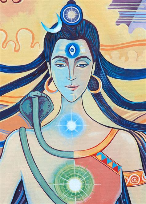 Shiva and Shakti / Yoga / Meditation / Giclée canvas print | Etsy