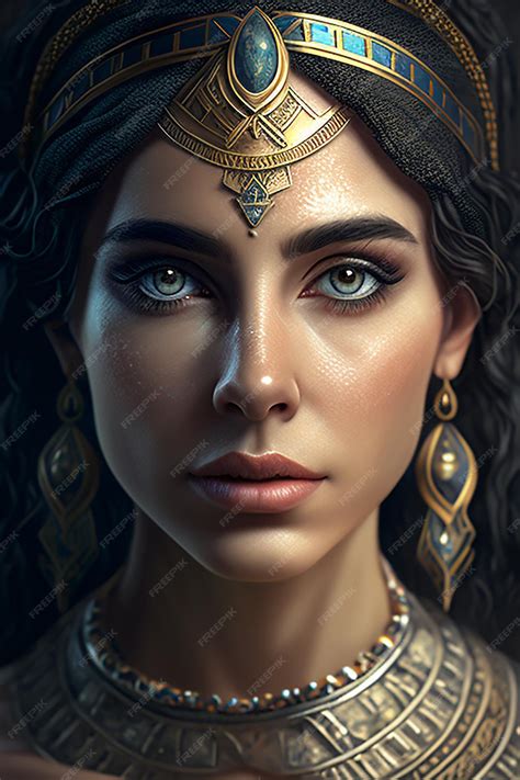 Premium AI Image | Cleopatra portrait of a woman queen of ancient Egypt