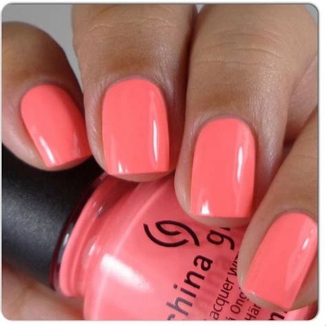 Thistle Do Nicely | Coral nail polish, Pink acrylic nails, Coral nails