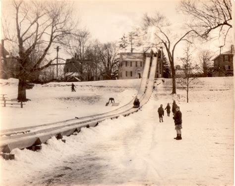 Historic Newton - Did you know that a toboggan slide once...