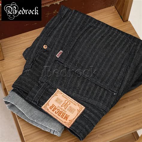 Брюки-Карандаш MBBCAR мужские с рисунком елочки, 13 унций | AliExpress