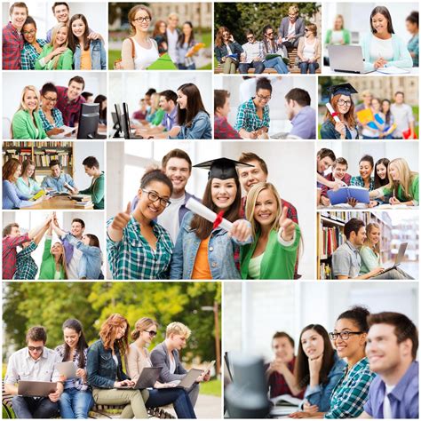 Premium Photo | Education concept - collage with many pictures of