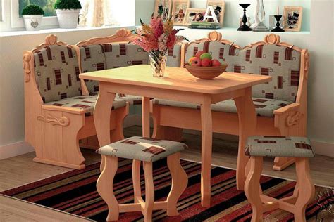 Купить кухонный уголок «Лацио резной» из массива дерева - Rimas-Mebel.RU