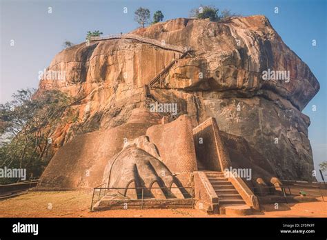ancient historic sigiriya rock fortress  lion rock   matale