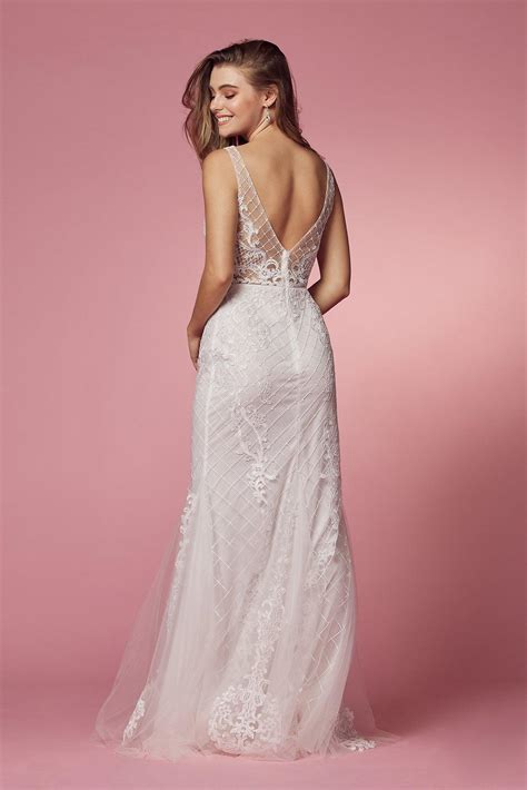 White Long Sleeveless Embroidered Mermaid Wedding Dress - Wedding Dresses