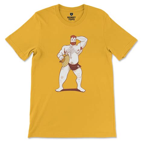 Hot Ginger Bear Summer Fan Tee by Axeishguy | Hunky Tops T-Shirt