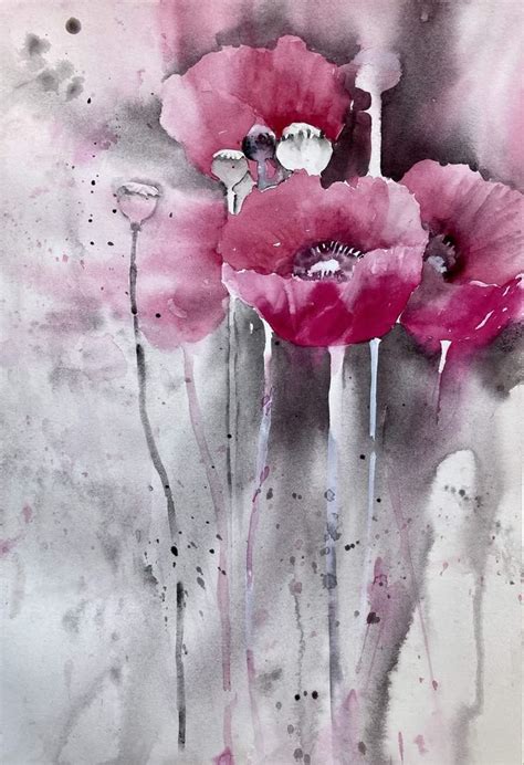Pin su WATERCOLOR TUTORIAL | Dipinti floreali, Acquerello floreale ...