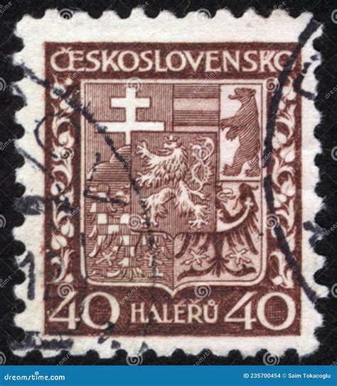 Postage Stamps of the Czechoslovakia. Editorial Stock Image - Image of collection