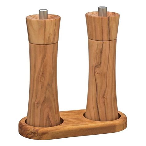 ZASSENHAUS Salz-/Pfeffermühle Set Frankfurt Olivenholz 18 cm mit ...