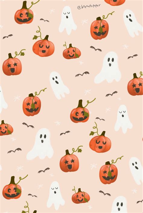 Halloween Phone Wallpaper - screen saver cute quirky pumpkins ghosts ...