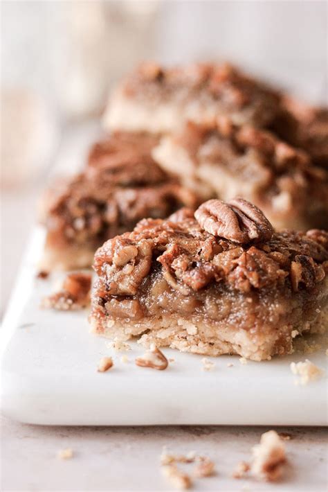 Gooey Pecan Pie Bars - Curly Girl Kitchen