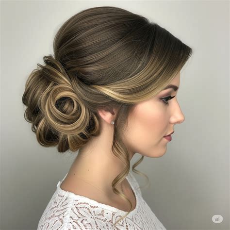 Forty Elegant Side Bun Hairstyles for Professional Occasions 12