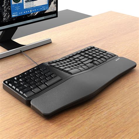 Led Light Ergo Keyboard,rest-split Keyboard Ergonomic Design Wired ...