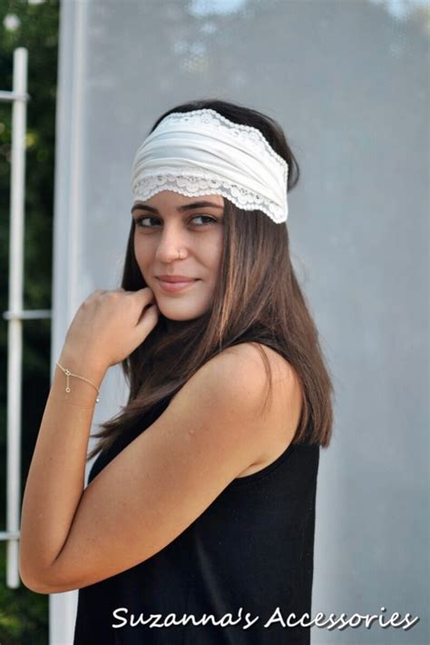 Ivory Bandana Headband Elastic Headband Fitness Headband - Etsy