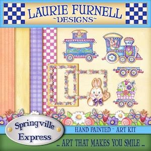 Easter Clip Art, Laurie Furnell, Bunny Clip Art, Easter Train ...